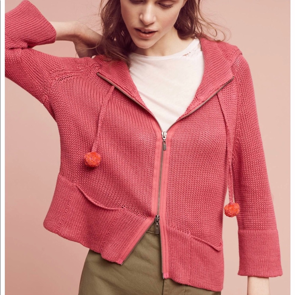 🌸Moth🌸 Hot Pink 3/4 Sleeve Cardigan